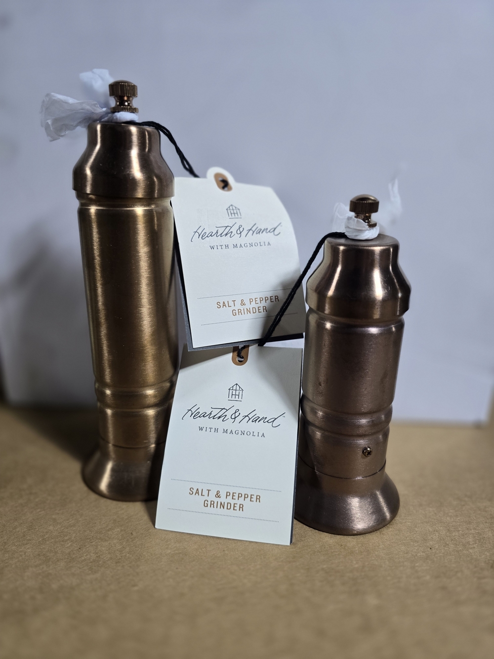 Hearth & Hand With Magnolia. Copper Salt & Pepper Grinder Set